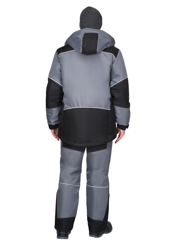 Костюм "АРКТИКА" зимний, средне-серый с черным — изображение 2