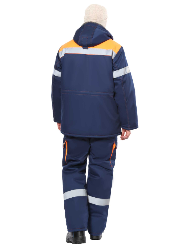 Костюм "ЛИДЕР-М", синий с оранжевым, СОП — изображение 2