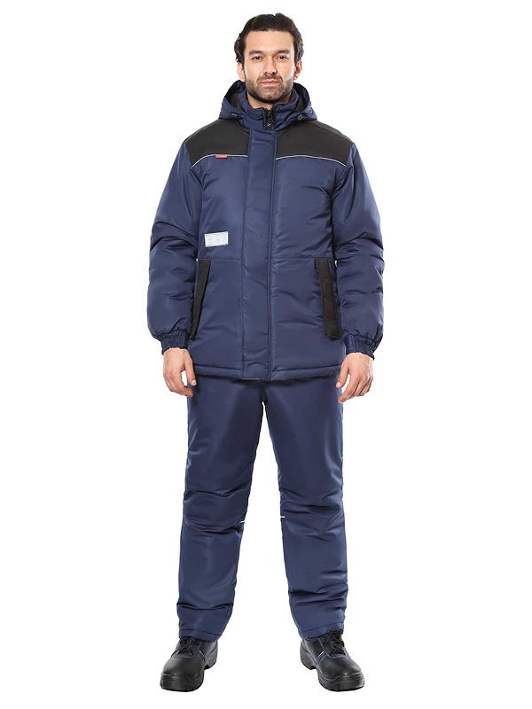 Костюм "КОМФОРТ" зимний, синий с чёрным — изображение 2