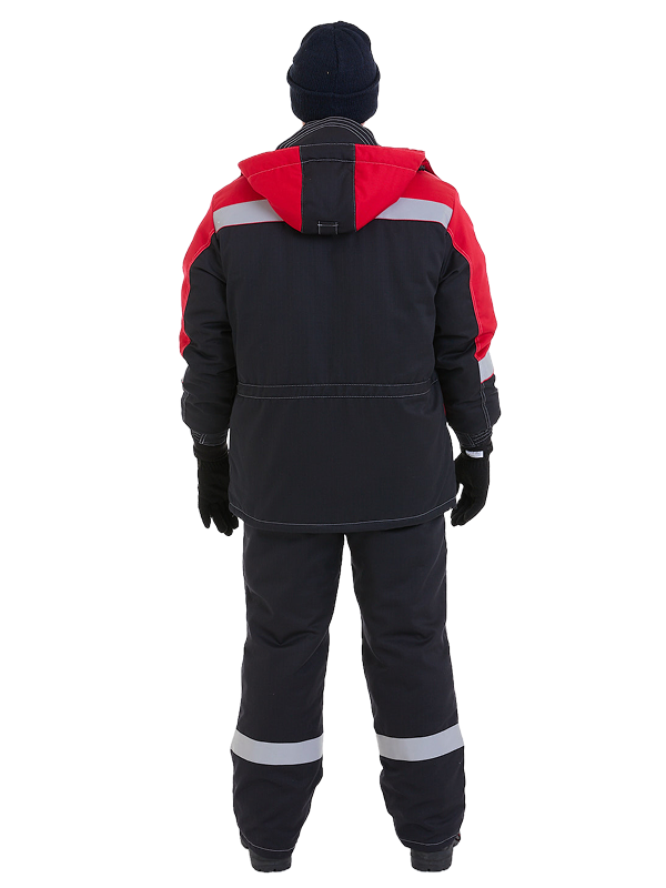 Костюм "Олимп" утепленный черно-красный — изображение 3