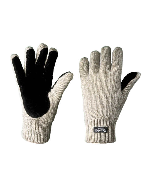 Перчатки зимние со спилковыми накладками