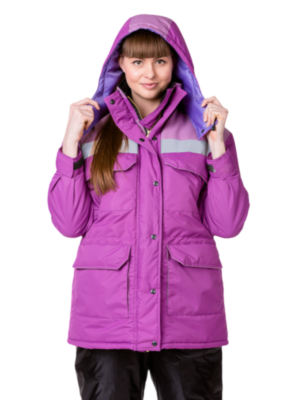 Куртка утепленная женская "СЕЛЕНГА" сиреневая