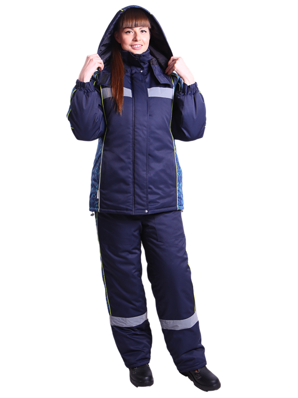 Куртка женская утепленная СЕВЕРНОЕ СИЯНИЕ темно-синяя