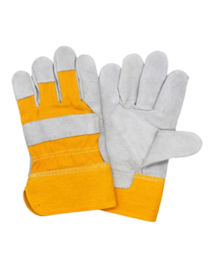 Перчатки спилковые комбинированные утеплённые