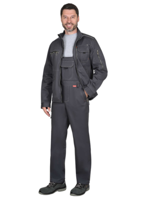 Костюм ДАЛЛАС куртка с полукомбинезоном серый