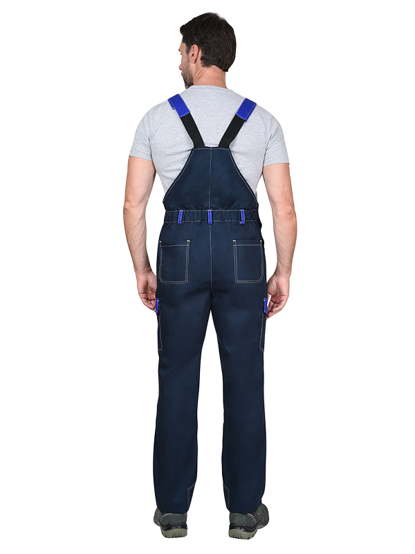 Костюм "КАРАТ-РОСС" куртка и полукомбинезон, темно-синий с васильковым — изображение 4