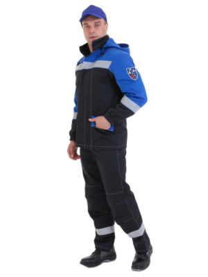 Костюм Олимп чёрно-васильковый