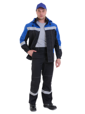 Костюм Олимп чёрно-васильковый