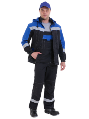 Костюм Олимп чёрно-васильковый