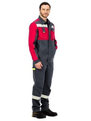 Костюм мужской Таль серый-красный