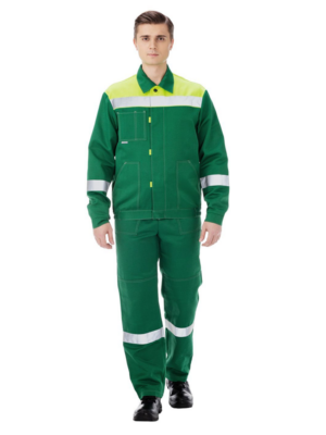 Костюм мужской рабочий летний Тимбер зеленый с брюками