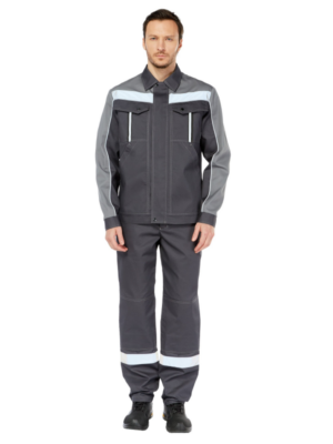 Костюм рабочий мужской летний Оптима т. серый