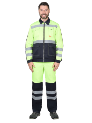 Костюм сигнальный МАГИСТРАЛЬ-ЛЮКС куртка с брюками