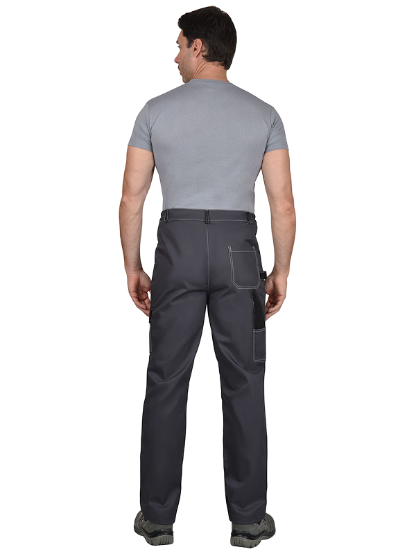 Костюм "ФАВОРИТ-МЕГА" мужской летний, куртка и брюки, серый с красным и черным, СОП