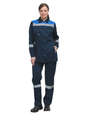 Костюм женский рабочий Тимбер РФ синий-василек с брюками